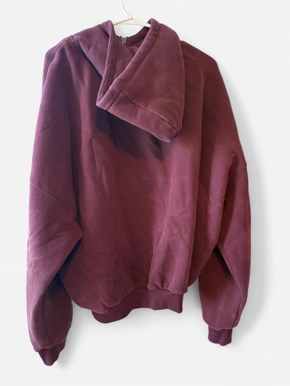 Comfrt Brand Burgundy Full-Zip Hoodie Size M - Picture 3 of 4